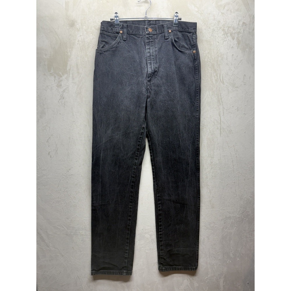 Wrangler 13MWZ Jeans Mens 32x36 Black Cowboy Cut Original Fit Heavyweight Denim